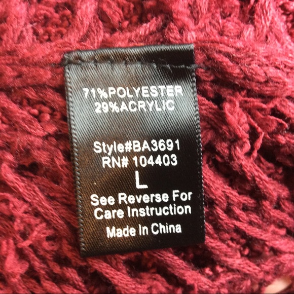 New Blu Pepper Shaggy Fringe Pom Long Vest Large - Picture 7 of 7